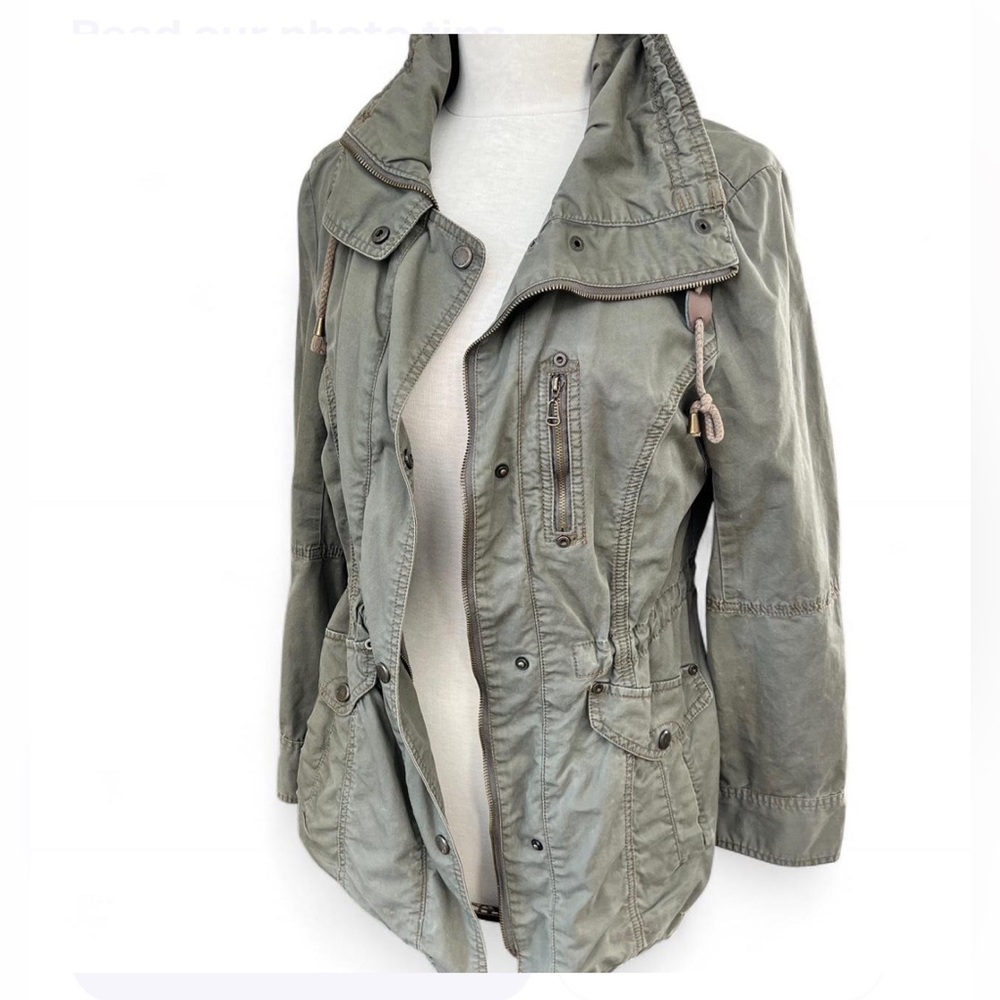 Andrew Marc Olive Field Jacket with Zip Front Size Small